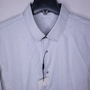Resolution Shirt Mens XL White Damask NWT